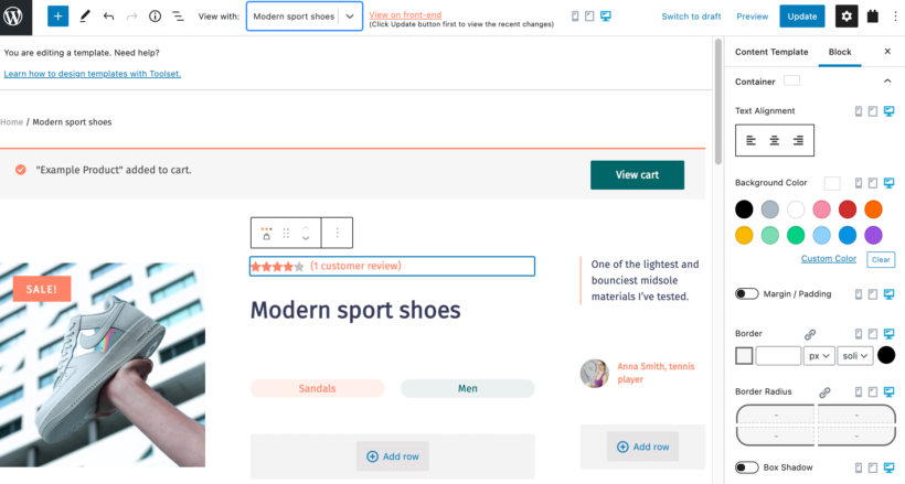 WooCommerce 产品页面模板设计与块