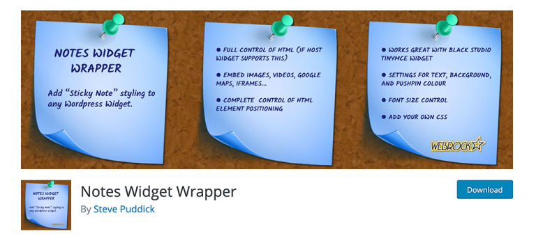 如何在 WordPress 中使用 Notes Widget Wrapper 来显示粘滞便笺