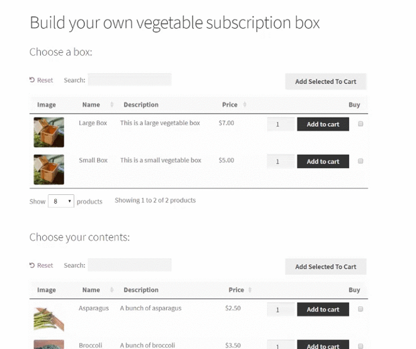 建立自己的蔬菜订阅盒
