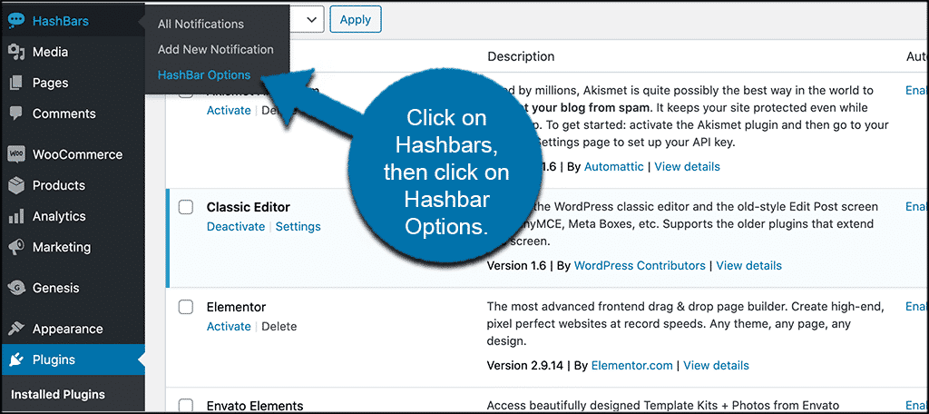 点击 hashbars 然后 hashbar options