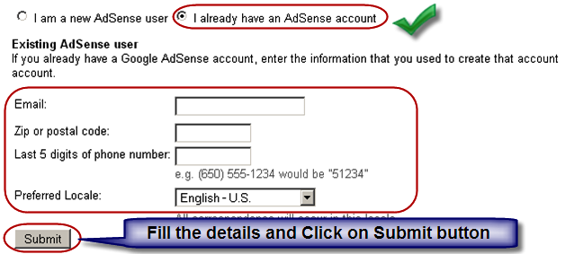 现有 AdSense 用户 - Google 自定义搜索