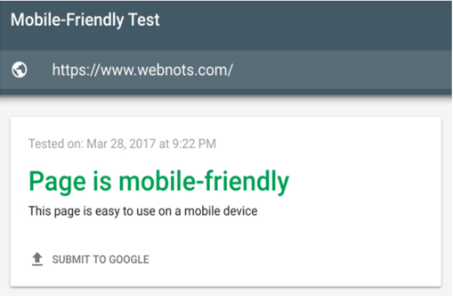 谷歌移动友好测试
