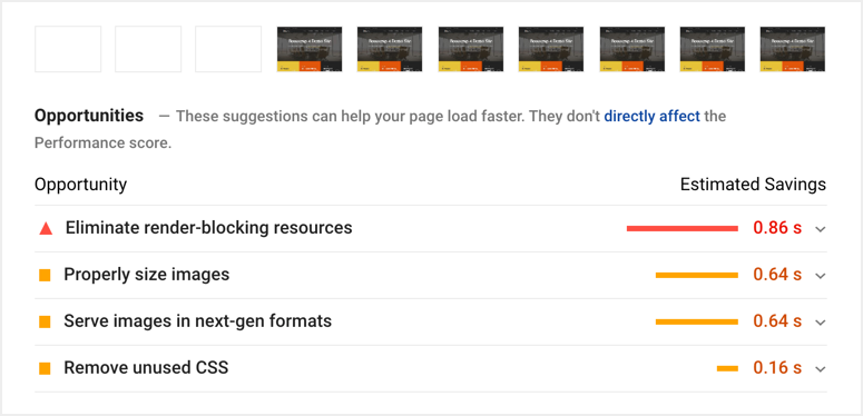 Google PageSpeed Insights 建议