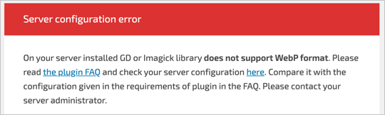 WebP 的服务器配置错误