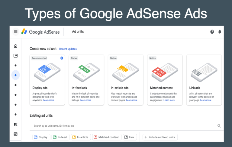 Google AdSense 广告的类型和格式
