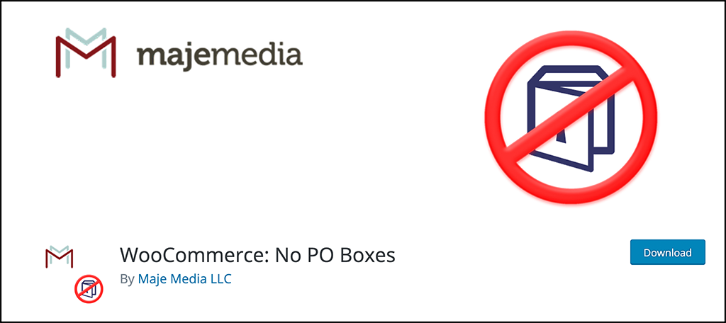 WooCommerce No PO Boxes 插件