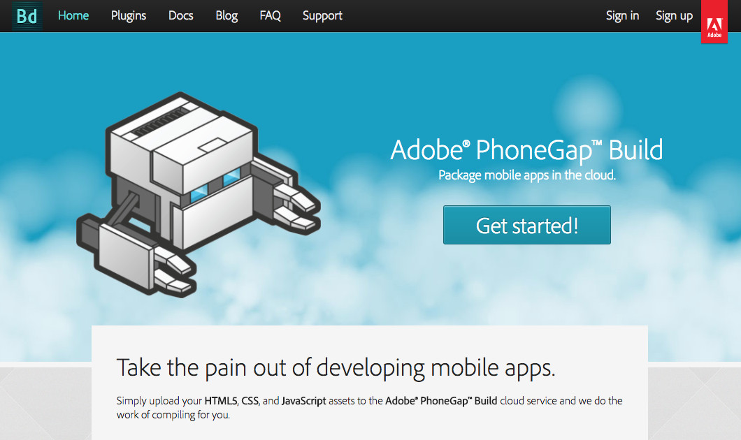 Adobe PhoneGap 构建