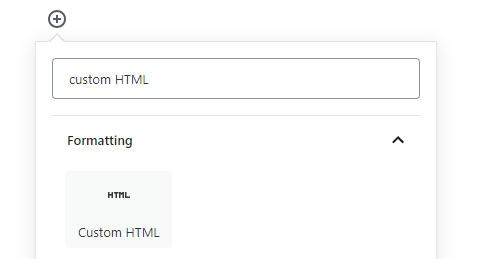 自定义 HTML 块