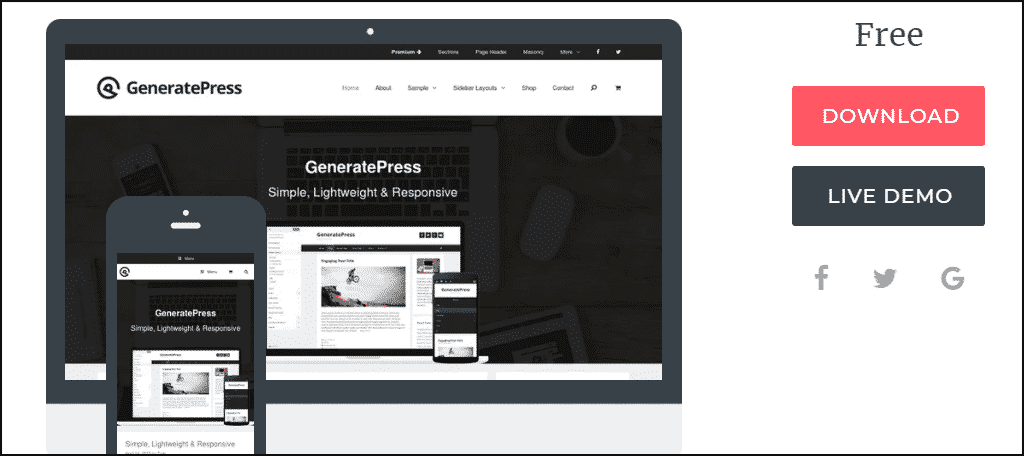 GeneratePress WordPress 主题