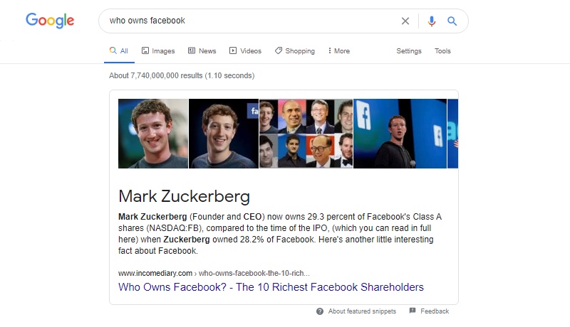 谷歌语音搜索谁拥有 Facebook