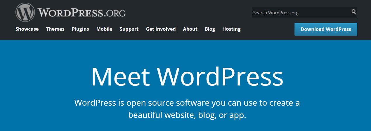 WordPress.org 主页。