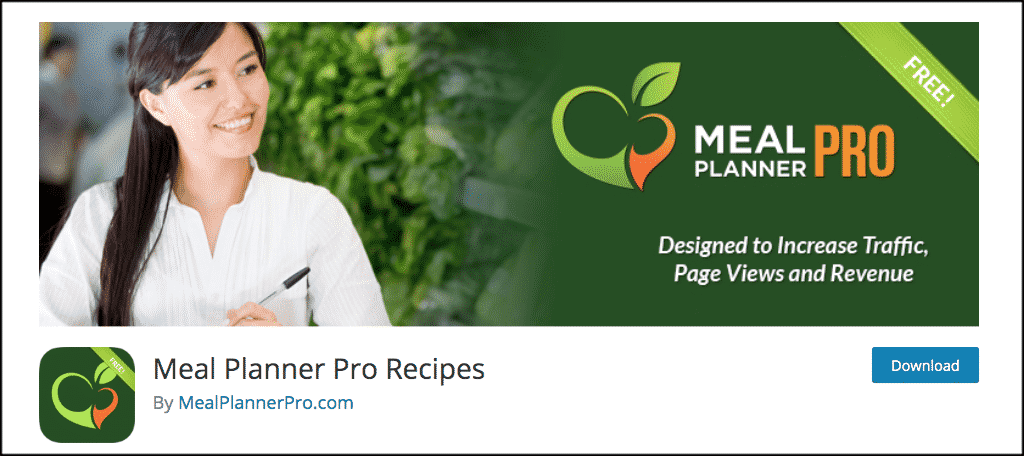 健康博客的 Meal Planner Pro Recipes 插件