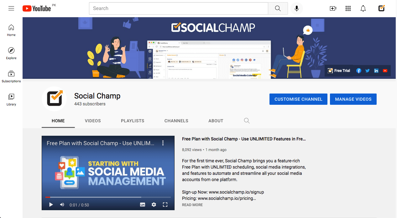 Social Champ 的 YouTube 频道